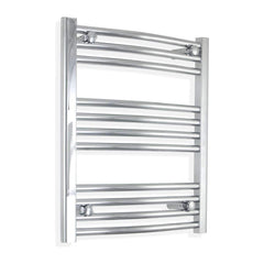 Towel Rail Only 500mm Wide 600mm High Curved Chrome Heated Towel Rail Radiator HTR