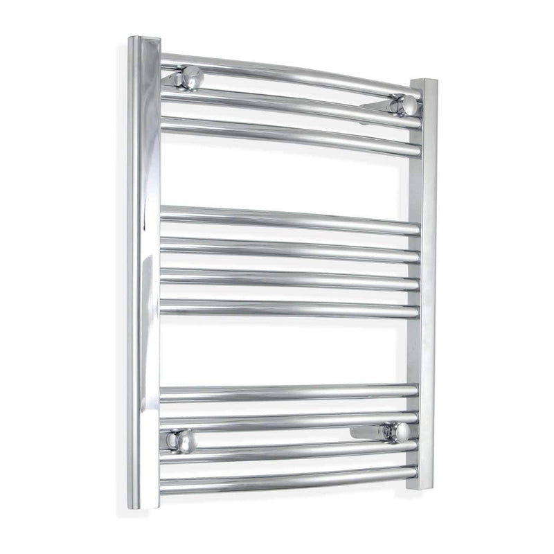 Towel Rail Only 500mm Wide 600mm High Curved Chrome Heated Towel Rail Radiator HTR