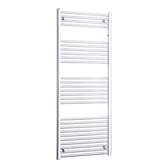 Without Valves 550 mm Wide 1600mm High Flat Chrome Heated Towel Radiator