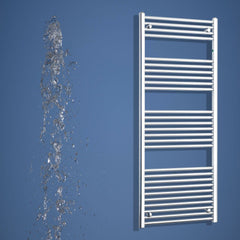 550 mm Wide 1600mm High Flat Chrome Heated Towel Radiator