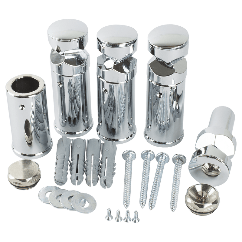 550 mm Wide 1600mm High Flat Chrome Heated Towel Radiator