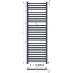 550 x 1500 Straight Chrome Heated Towel Rail Radiator HTR