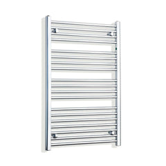 Without Valves 550mm Wide 1000mm High Flat Chrome Heated Towel Radiator