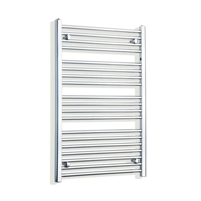Without Valves 550mm Wide 1000mm High Flat Chrome Heated Towel Radiator