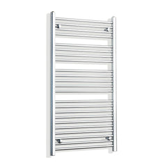 Without Valves 550mm Wide 1200mm High Flat Chrome Heated Towel Rail Radiator HTR