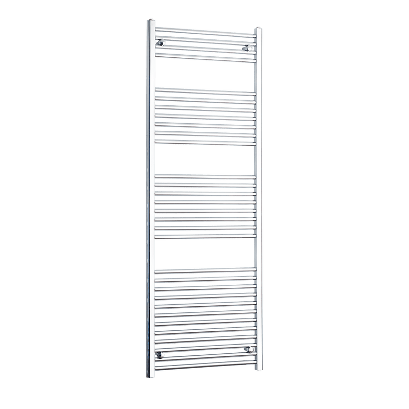 Without Valves 550mm Wide 1800mm High Heated Straight Towel Radiator Chrome