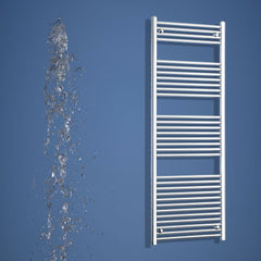 550mm Wide 1800mm High Heated Straight Towel Radiator Chrome