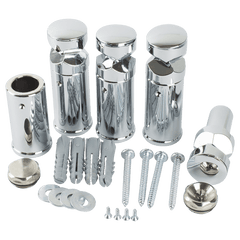 600 mm Wide x 1400 mm High Flat Chrome Towel Rail Radiator