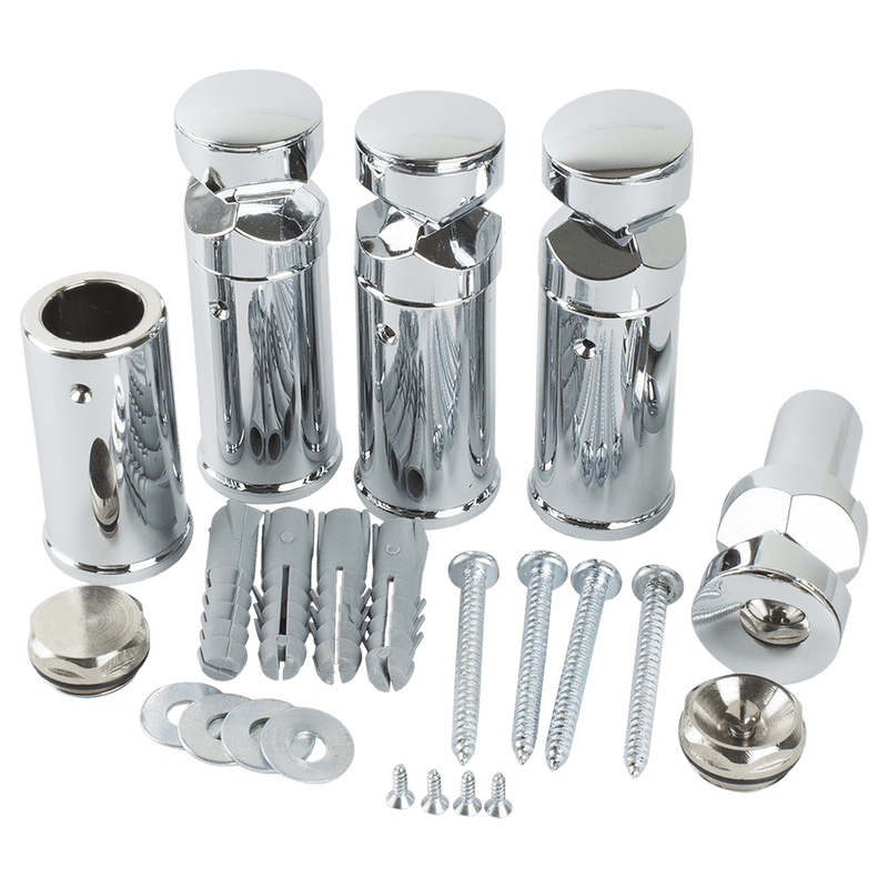 600 mm Wide x 1400 mm High Flat Chrome Towel Rail Radiator