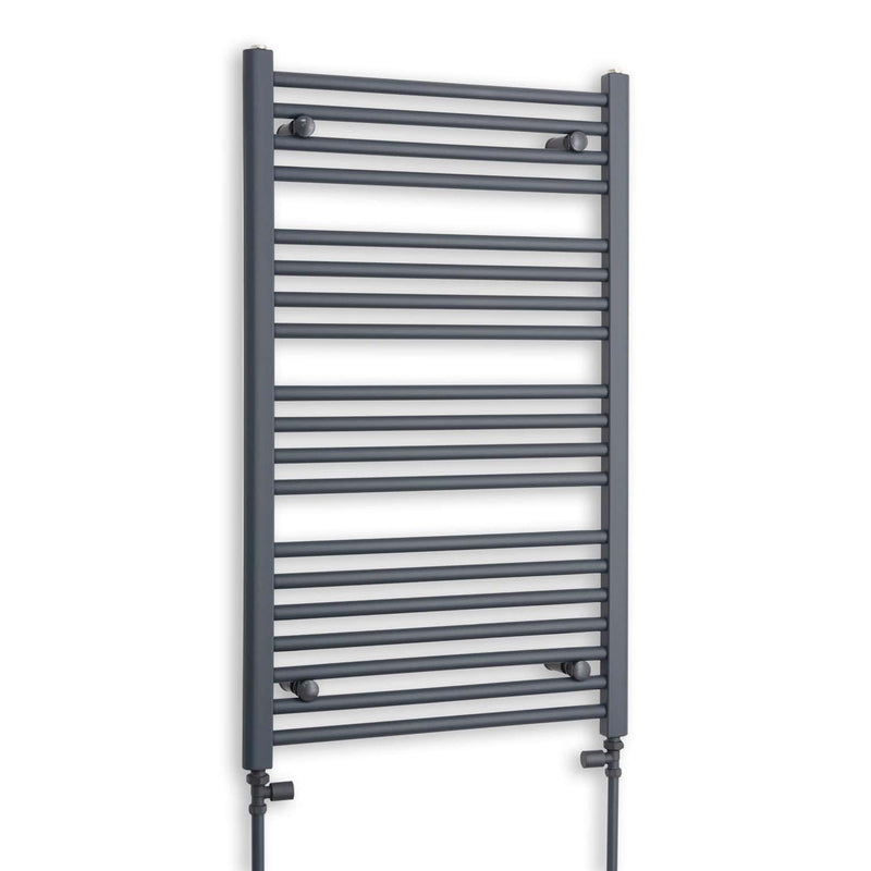 600 x 1000 Flat Anthracite Sand Grey Heated Towel Rail