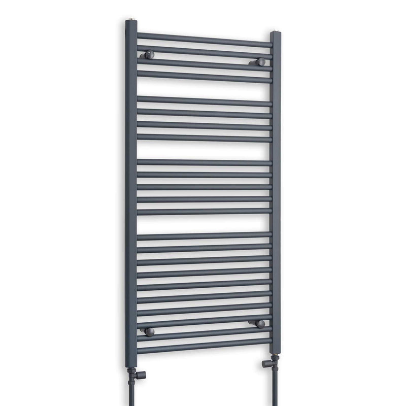 600 x 1200mm Flat Anthracite Sand Grey Heated Towel Rail