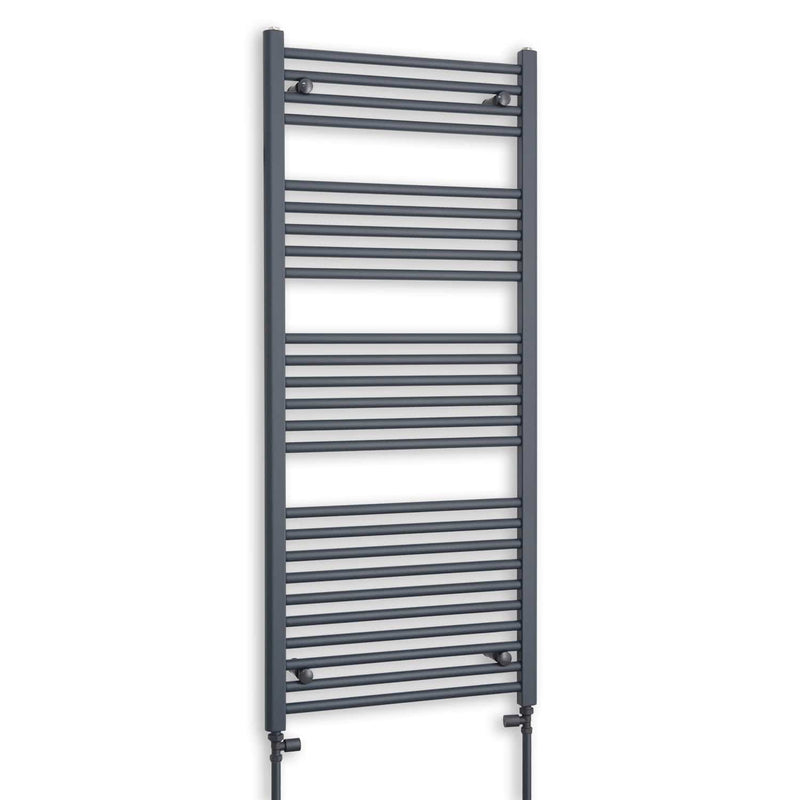 600 x 1400 Flat Anthracite Sand Grey Heated Towel Rail