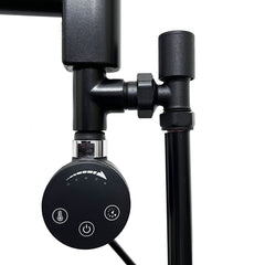 600 x 1600 Dual Fuel Flat Black Heated Towel Rail