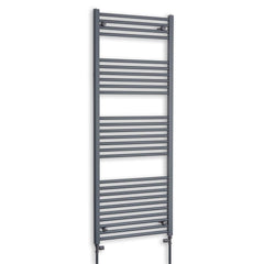 600 x 1600 Flat Anthracite Sand Grey Heated Towel Rail