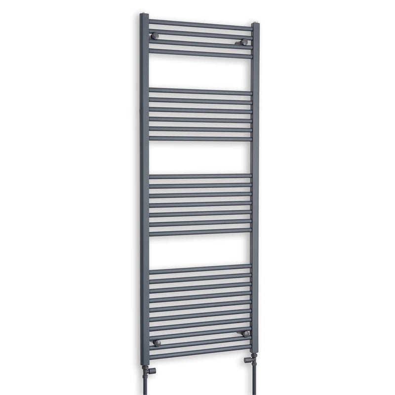 600 x 1600 Flat Anthracite Sand Grey Heated Towel Rail