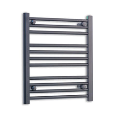 Towel Rail Only 600mm Wide 600mm High Flat Black Heated Towel Rail Radiator