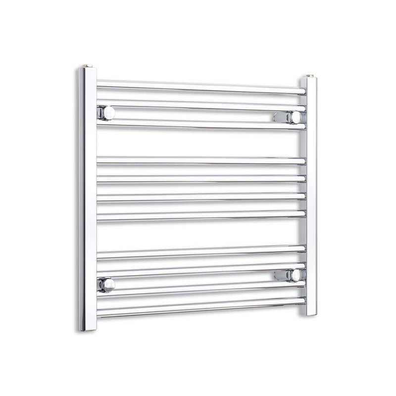 Towel Rail Only 600mm Wide 600mm High Flat Chrome Heated Towel Rail Radiator HTR