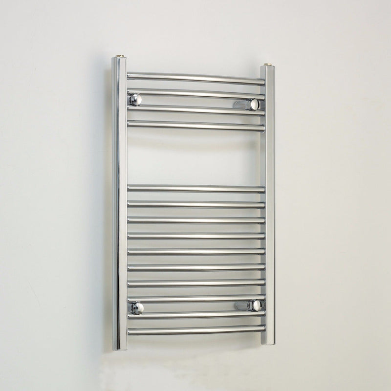 Towel Rail Only 600mm Wide 800mm High Curved Chrome Heated Towel Rail HTR