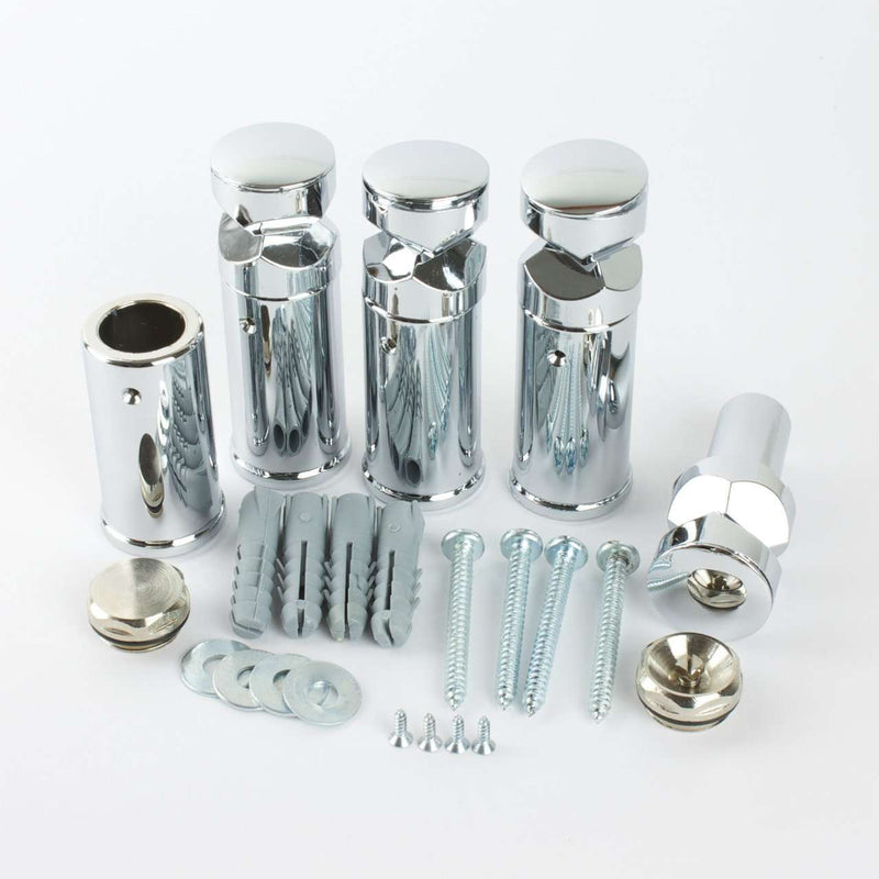 650mm Wide 1200mm High Flat Chrome Heated Towel Rail