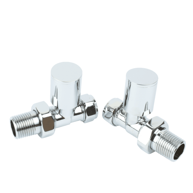 650mm Wide 1200mm High Flat Chrome Heated Towel Rail