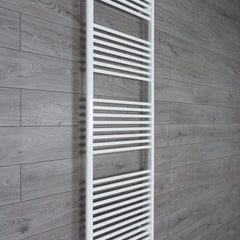 Towel Rail Only 650mm Wide 1800mm High Flat White Heated Towel Rail Radiator