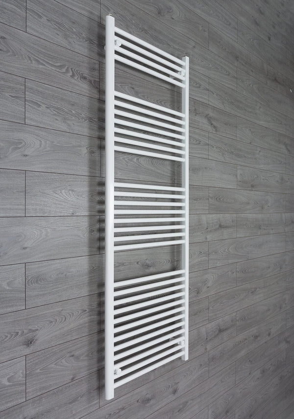 Towel Rail Only 650mm Wide 1800mm High Flat White Heated Towel Rail Radiator