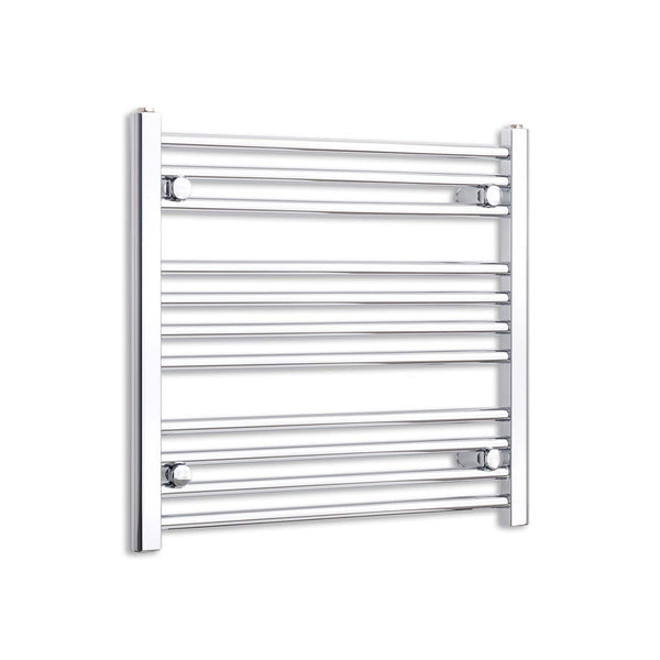 Towel Rail Only 650mm Wide 600mm High Flat Chrome Heated Towel Rail Radiator