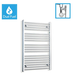 700 x 1000  Chrome Dual Fuel Flat Heated Towel Rail