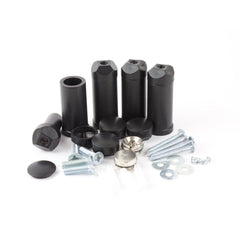 700 x 1200 Dual Fuel Flat Black Heated Towel Rail