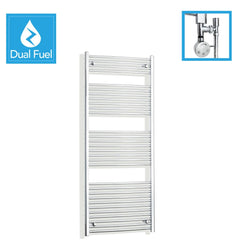 700 x 1700 Chrome Dual Fuel Flat Heated Towel Rail