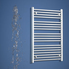 700mm Wide 1000mm High Flat Chrome Heated Towel Rail HTR