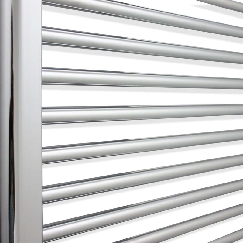 700mm Wide 1200mm High Flat Chrome Heated Towel Rail