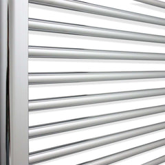 700mm Wide 1300mm High Flat Chrome Heated Towel Rail