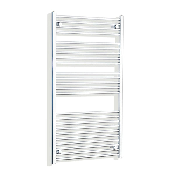 Towel Rail Only 700mm Wide 1300mm High Flat Chrome Heated Towel Rail
