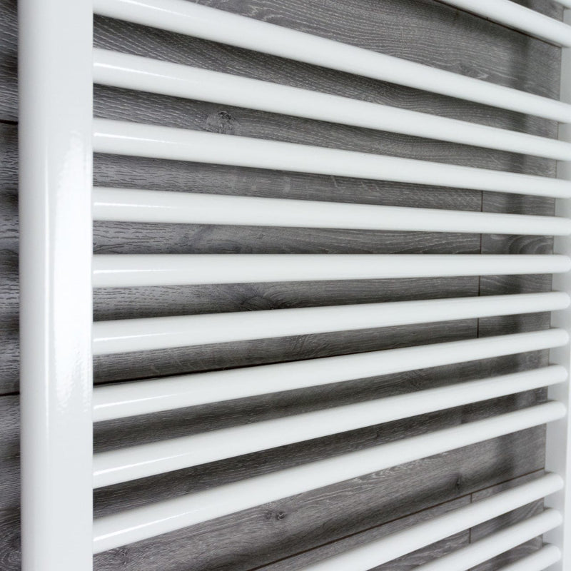 700mm Wide 1700mm High Flat White Heated Towel Rail Radiator
