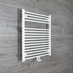 740mm Wide 775mm High Straight White Heated Towel Rail