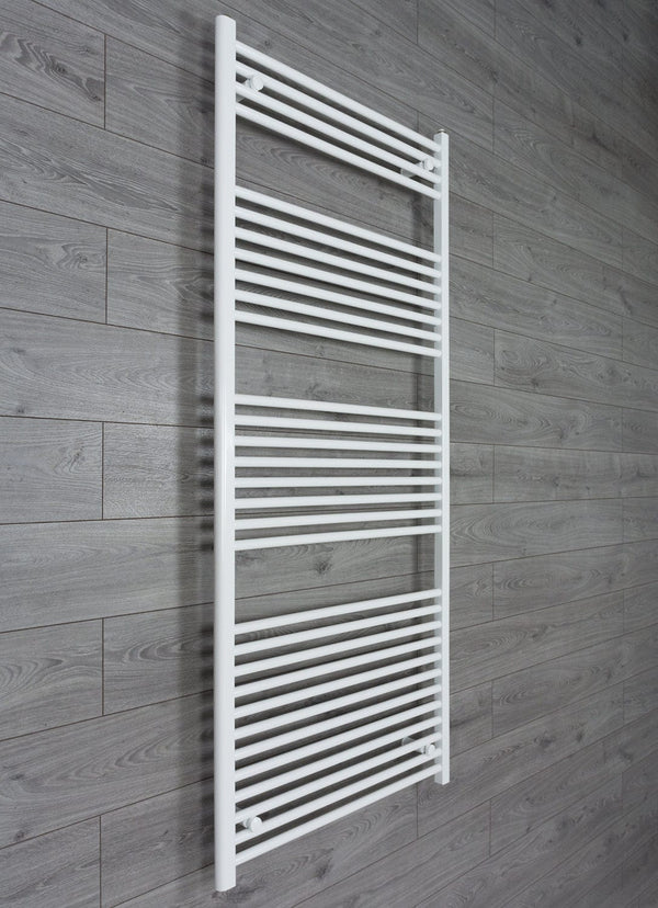 Towel Rail Only 750mm Wide 1800mm High Flat White Heated Towel Rail Radiator