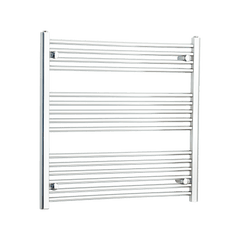 800mm Wide 800mm High Flat Chrome Heated Towel Rail Radiator