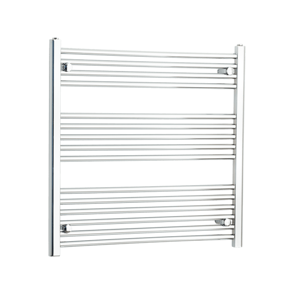 800mm Wide 800mm High Flat Chrome Heated Towel Rail Radiator