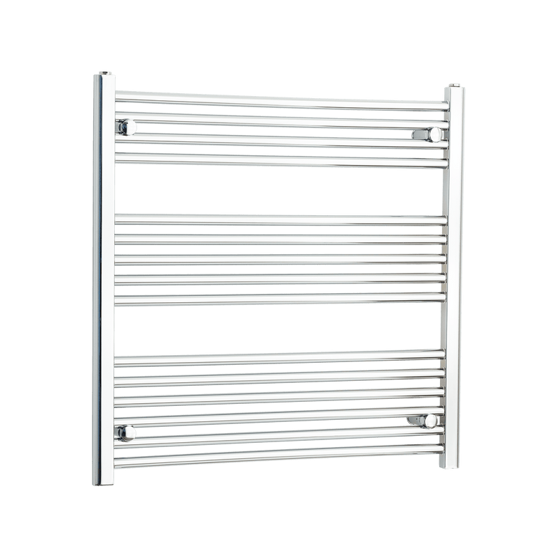 800mm Wide 800mm High Flat Chrome Heated Towel Rail Radiator