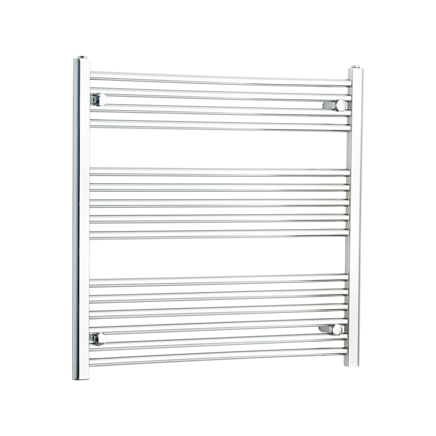 800mm Wide 800mm High Flat Chrome Heated Towel Rail Radiator
