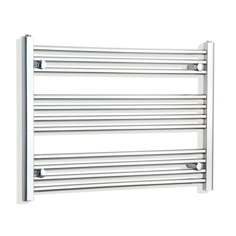 Towel Rail Only 850mm Wide 600mm High Flat Chrome Heated Towel Rail Radiator