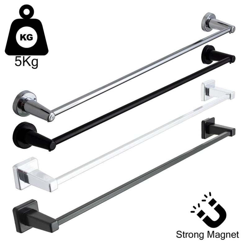 Chrome or Black Magnetic Hanger Extra Towel Bar For Straight Towel Radiators