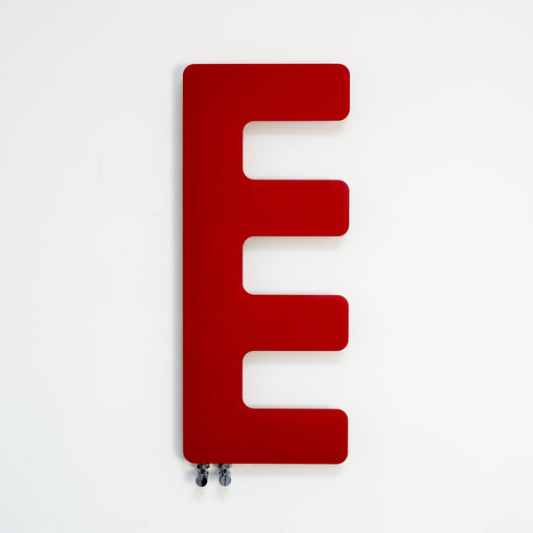 RED / 360x866mm E-Type Style White, Black or Red Designer Heated Towel Rail Radiator HTR