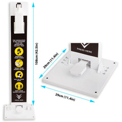 Hand Gel Floor Standing Dispenser Feet Operated 1L