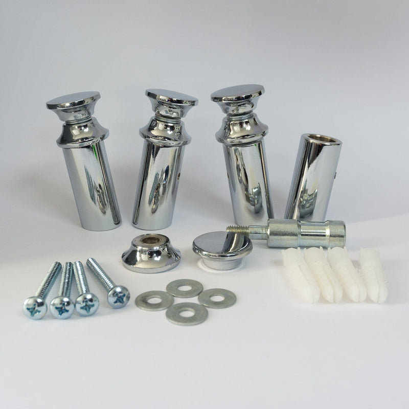 Curved Metal Chrome Wall Brackets for Heated Towel Rail Radiator Curved of Straight