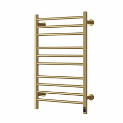 Brushed Brass / 800 x 500 mm Reina Arnage Dry Electric Heated Designer Towel Rail