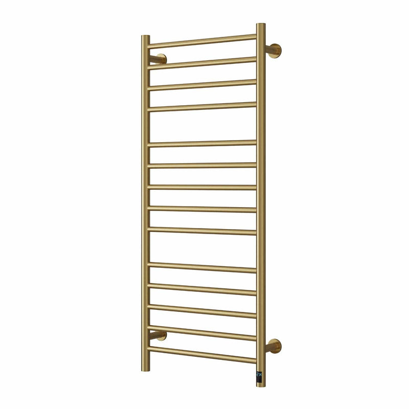 Brushed Brass / 1200 x 500 mm Reina Arnage Dry Electric Heated Designer Towel Rail