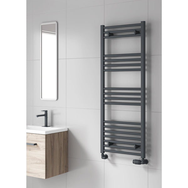 Reina Capo Flat Designer Towel Rail Radiator Anthracite