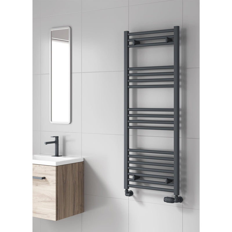 Reina Capo Flat Designer Towel Rail Radiator Anthracite
